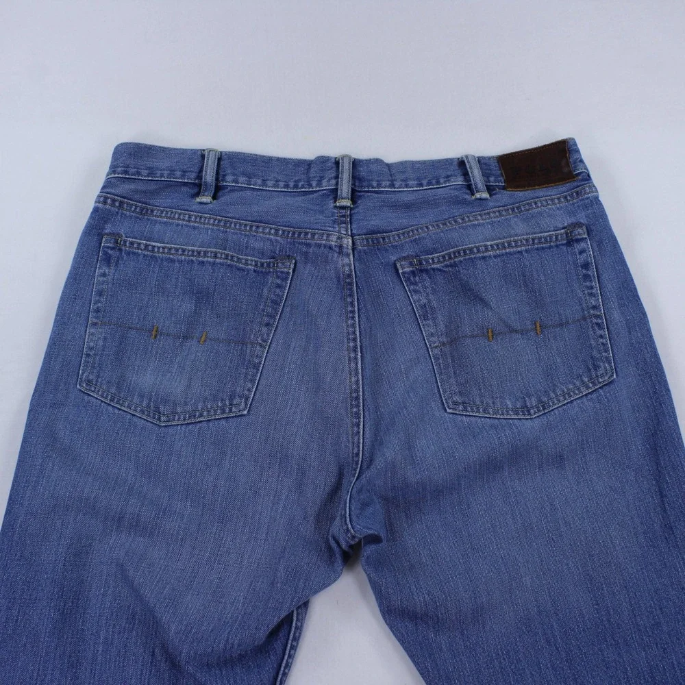Polo Ralph Lauren 867 Classic Fit Jeans Mens 38x32 Medium Wash Distressed Hem
